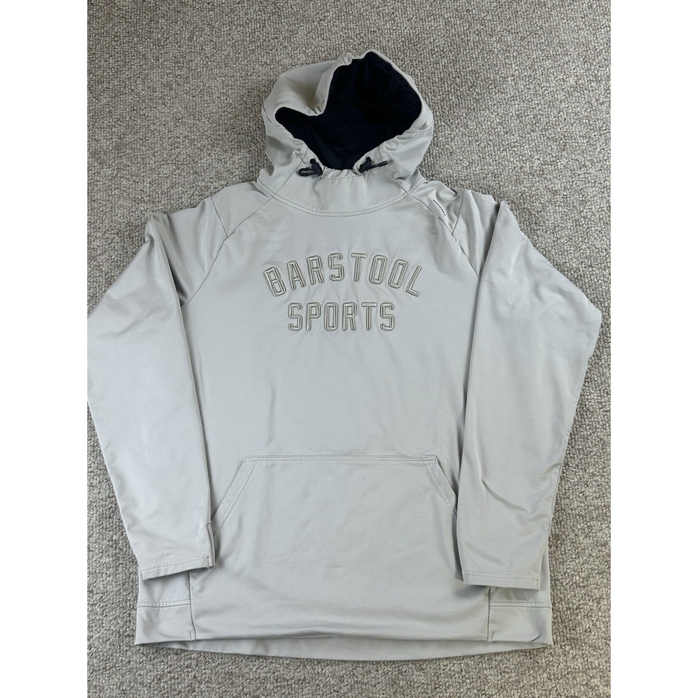 UNRL Barstool Sports Fleece Pullover Hoodie Size Large Beige One Bite Portnoy